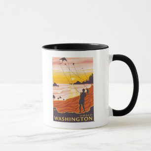 Mug Plage et cerfs-volants - Ilwaco, Washington