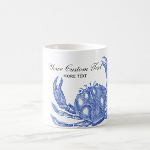 Mug Plage nautique vintage fraîche de coutume de crab