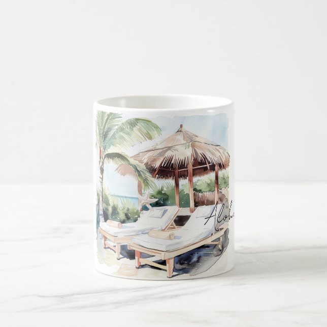 Mug Plage Océanique aux Palmiers (Centre)