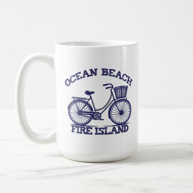 Mug PLAGE OCÉANIQUE Fire Island vélo été Long Island N (Gauche)