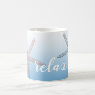 Mug Plage Orange Blue Starfish Relax