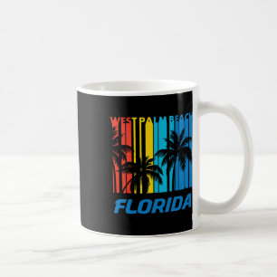 Mug Plage Ouest Rétro Palm Beach Floride Palmiers Vaca