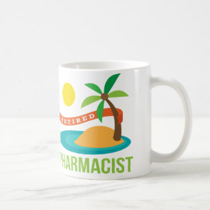 Mug Plage retirée de pharmacien