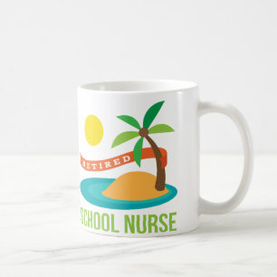 Mug Plage retirée d'infirmière d'école