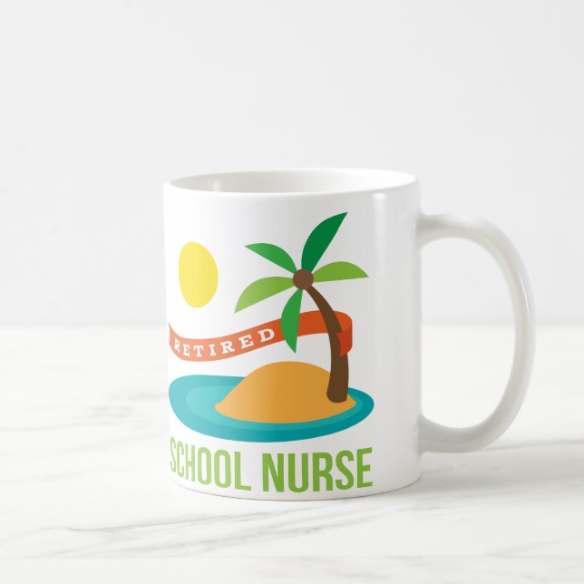 Mug Plage retirée d'infirmière d'école (Droite)