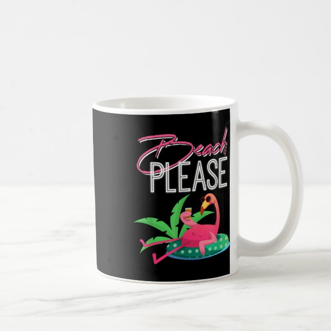 Mug Plage S'Il Vous Plaît, Drôle Mens &amp; Dames Tee  (Droite)