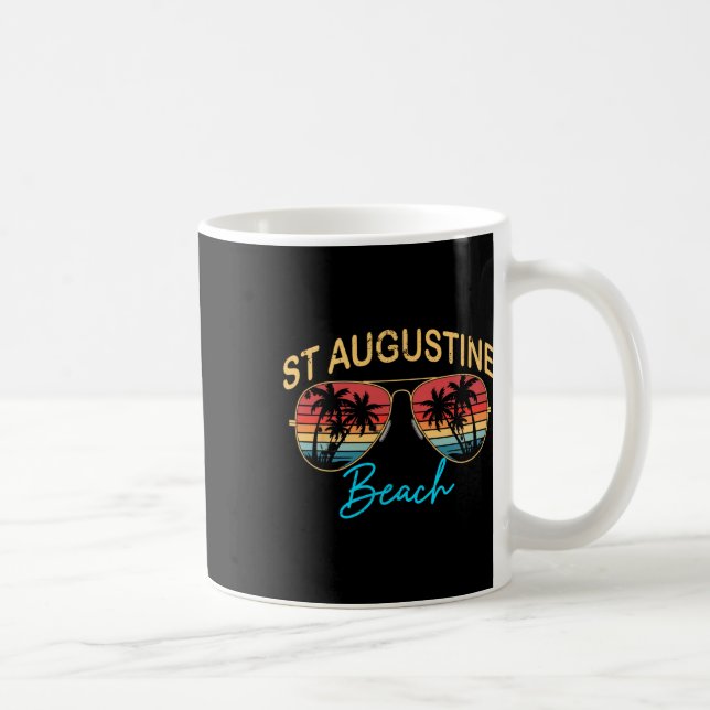 Mug Plage St Augustine Floride Hommes Femmes Souvenir  (Droite)