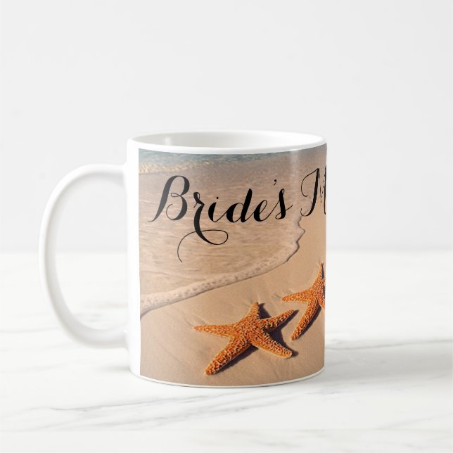 Mug Plage Thème Mariée Cadeau Cadeau de femme, Coupe (Gauche)