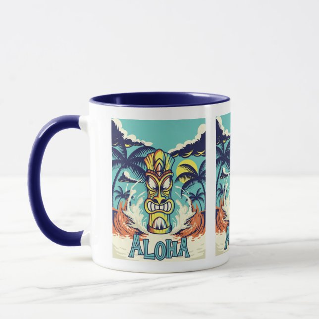 Mug Plage Tiki Aloha  (Gauche)