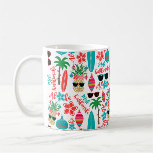 Mug Plage tropicale Ananas hawaïen Mele Kalikimaka