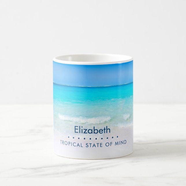 Mug Plage tropicale avec une mer turquoise Personnalis (Centre)
