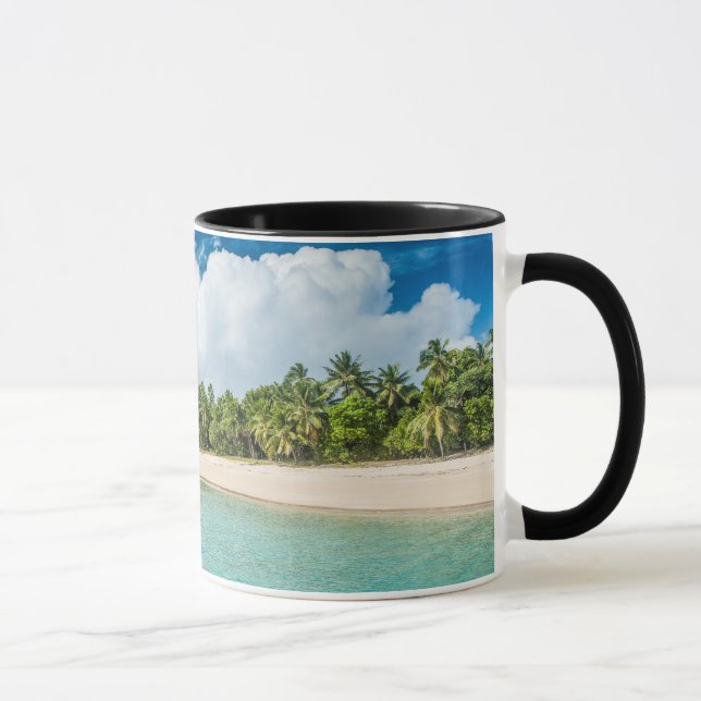 Mug Plage tropicale bordée de palmiers (Droite)
