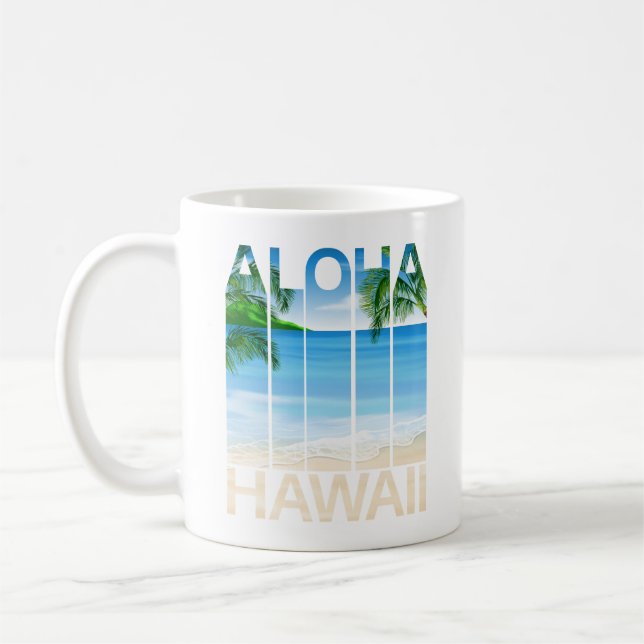 Mug Plage tropicale des îles Aloha Hawaii (Gauche)