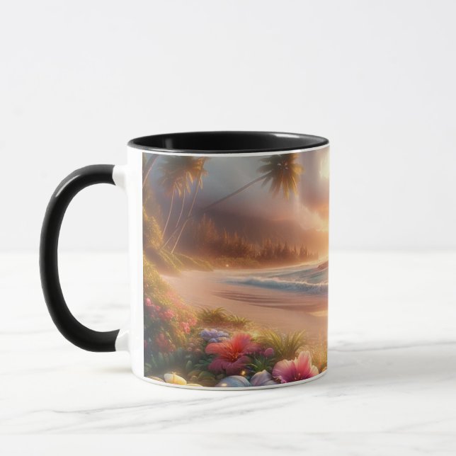 Mug Plage tropicale enchantée avec Hibiscus magique (Gauche)