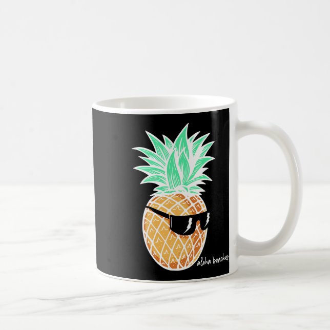 Mug Plages Aloha Ananas Eté Plage Tropical Vacances (Droite)