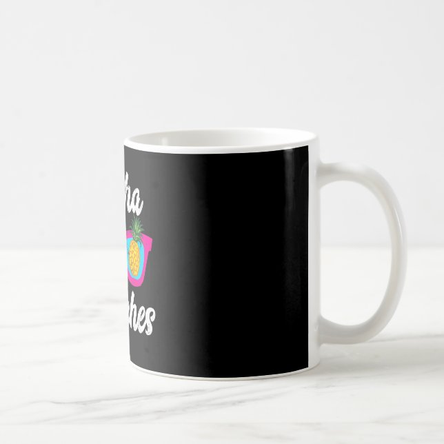 Mug Plages Aloha Drôle Tropical Hawaïen Ananas Su (Droite)