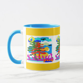 Mug PLAGES - Soleil & Surf - Australie - Jaune