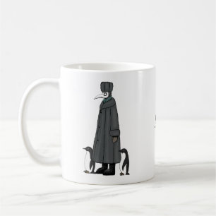 Mug Plague Doctor avec des pingouins drôle nom personn