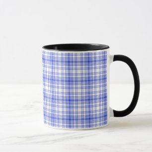Mug Plaid blanc bleu 2
