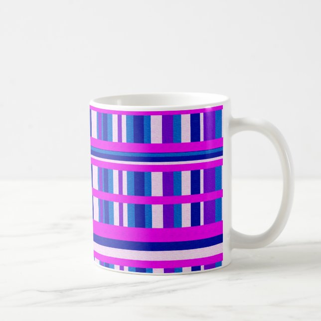 Mug Plaid bleu rose violet (Droite)