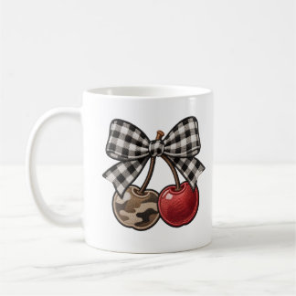 Mug Plaid Bow & Camo Cherry
