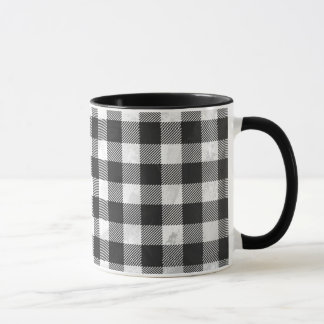 Mug Plaid Checkered noir et blanc
