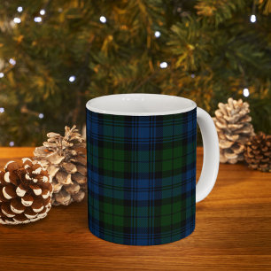 Mug Plaid Clan Campbell Militaire Tartan Black Green