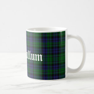 Mug Plaid de tartan bleu et vert élégant de MacCallu
