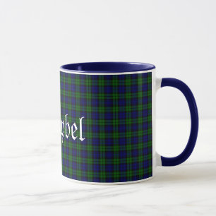 Mug Plaid de tartan noir traditionnel de montre