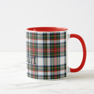 Mug Plaid de tartan traditionnel fait sur commande de