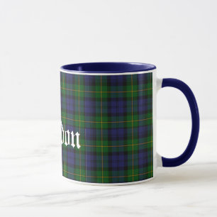 Mug Plaid de tartan traditionnel fait sur commande de