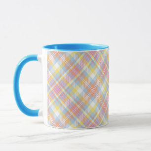 Mug Plaid en pastel de rayure