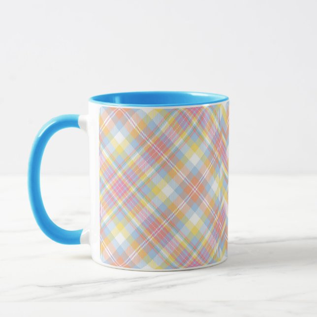 Mug Plaid en pastel de rayure (Gauche)