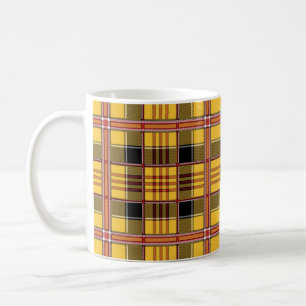 Mug Plaid Fabric Texture Brown
