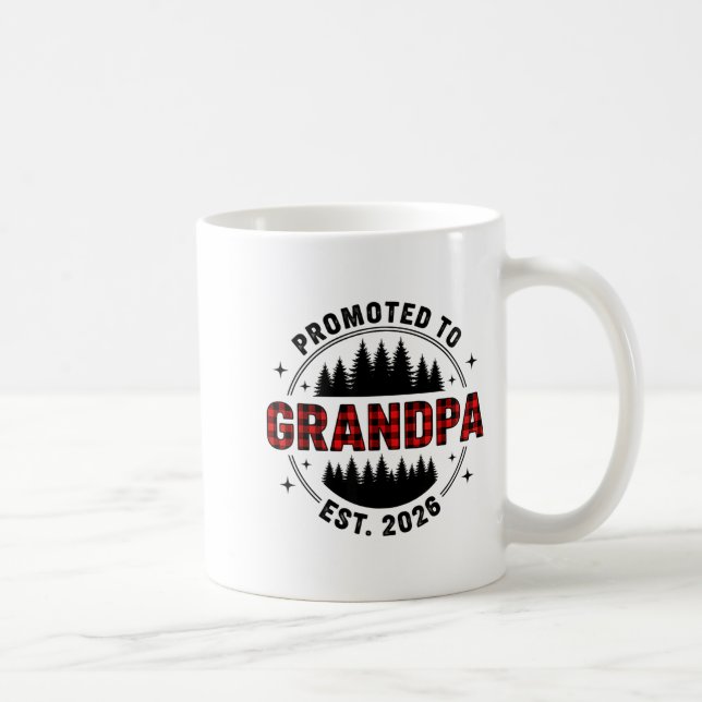 Mug Plaid Lumberjack New Grandpa Promoted To Grandpa E (Droite)