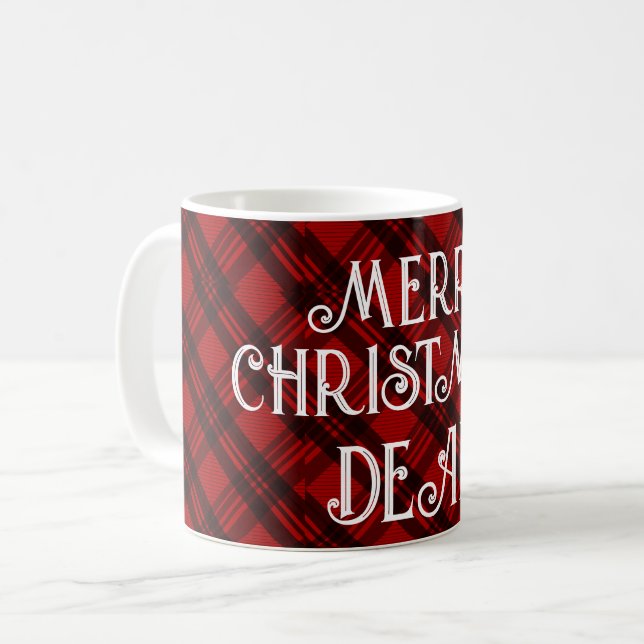 Mug Plaid moderne et élégant (Devant gauche)