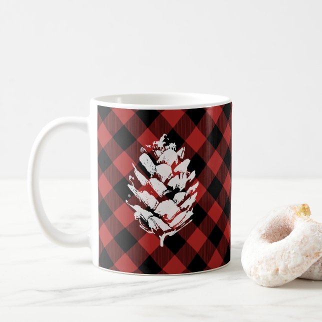 Mug Plaid Pinecone de Buffalo (Avec donut)