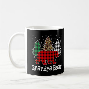 Mug Plaid Rouge Grand-père Ours Arbre de Noël Léopard