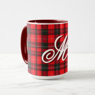 Mug Plaid Rouge traditionnel Tartan Collection tendanc