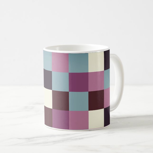 Mug Plaids couleur vintage (Devant droit)