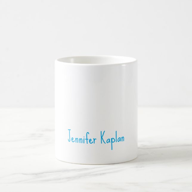 Mug Plain Minimalist Professional Casual Handwriting (Centre)