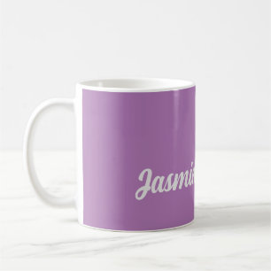Mug Plaine minimaliste manuscrite propre nom Lavande