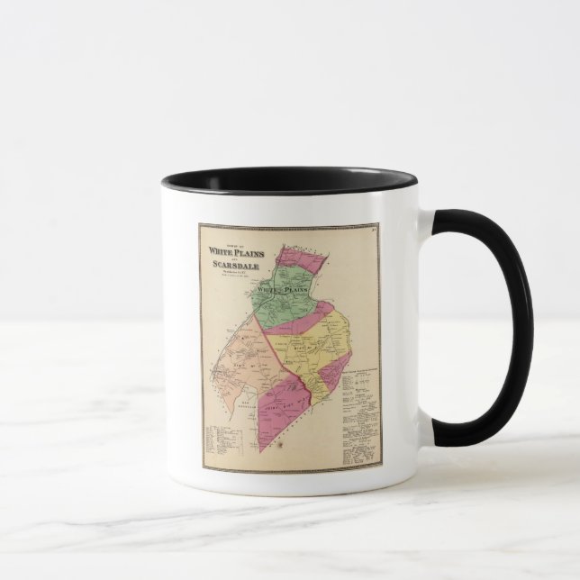 Mug Plaines blanches, villes de Scarsdale (Droite)
