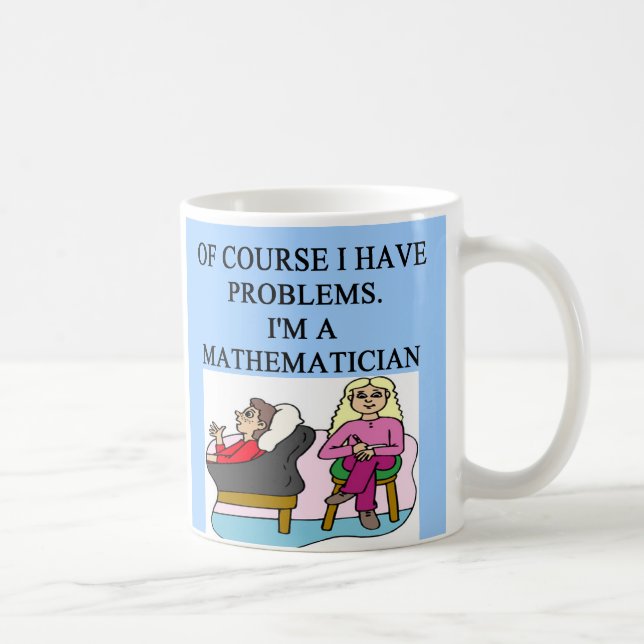 Mug Plaisanterie de psychologie de MATHS, plaisanterie (Droite)