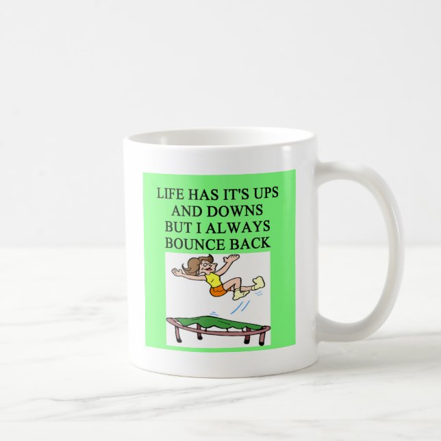 Mug plaisanterie de rebondissement de trempoline de la (Droite)