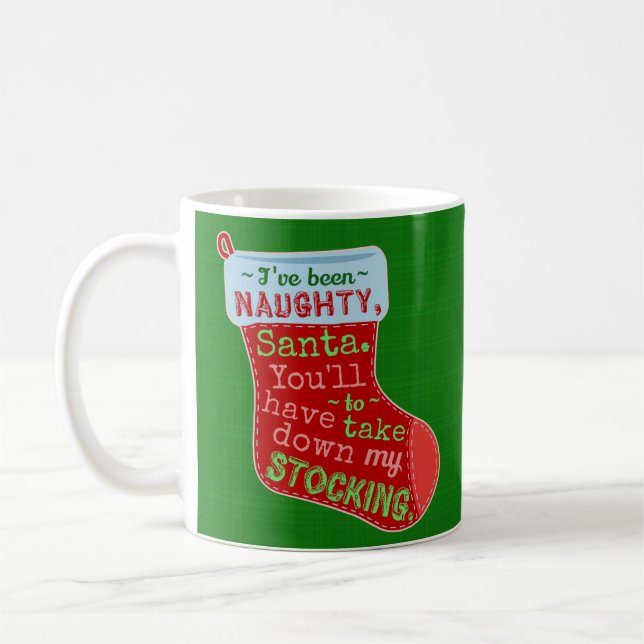 Mug Plaisanterie de stockage vilaine du père noël de (Gauche)