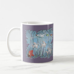 Mug plaisir avec chalkware poisson aquarelle style