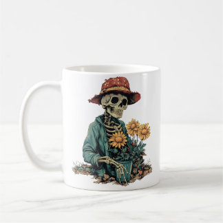 Mug Plaisir de jardinage avec cette tenue de squelette