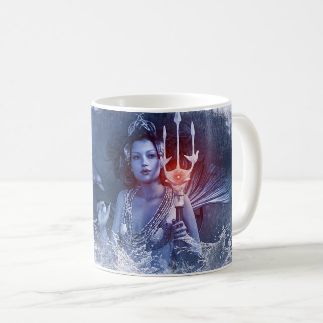 Mug Plaisir de sirène de plage côtière (Devant droit)