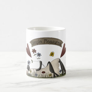 Mug Plaisirs simples Moutons de campagne primitifs